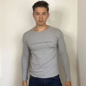 United colors of Benetton long sleeve gray shirt